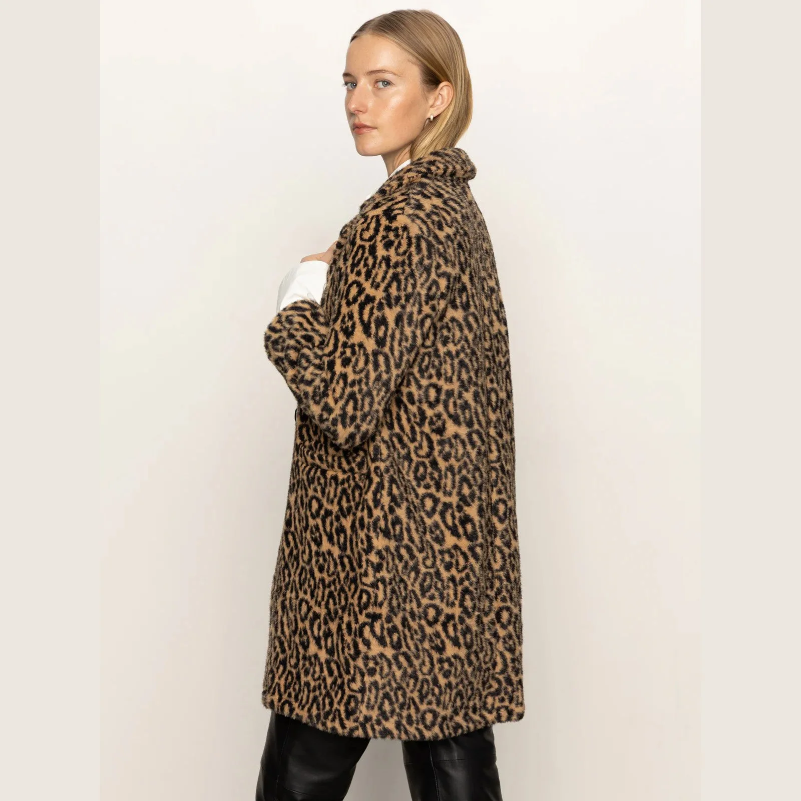 The hometown jacket by Sanctuary Clothing in lynx animal print faux fur