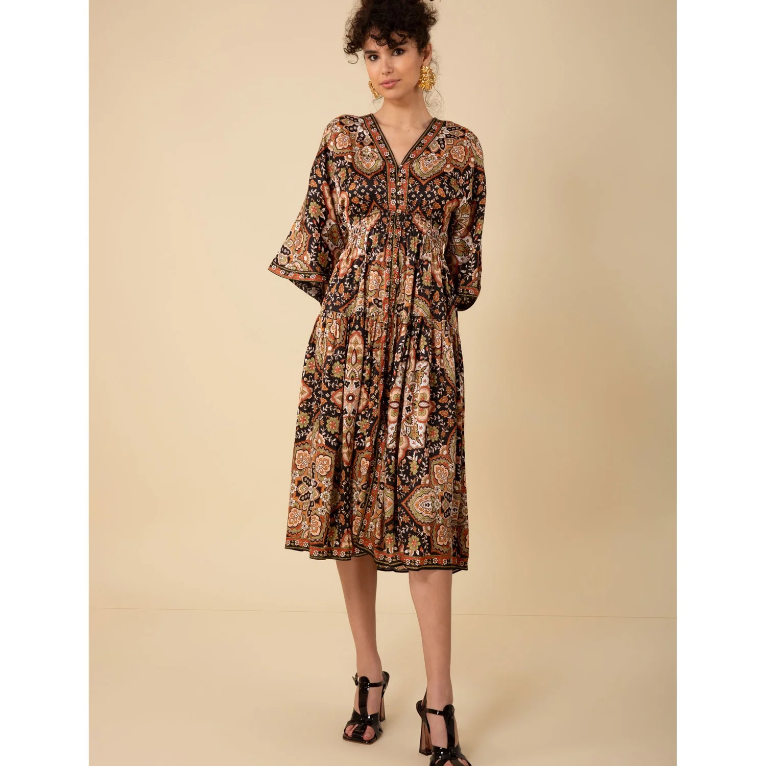 hale bob black dress Deborah Velvet Burnout Dress Black / XS