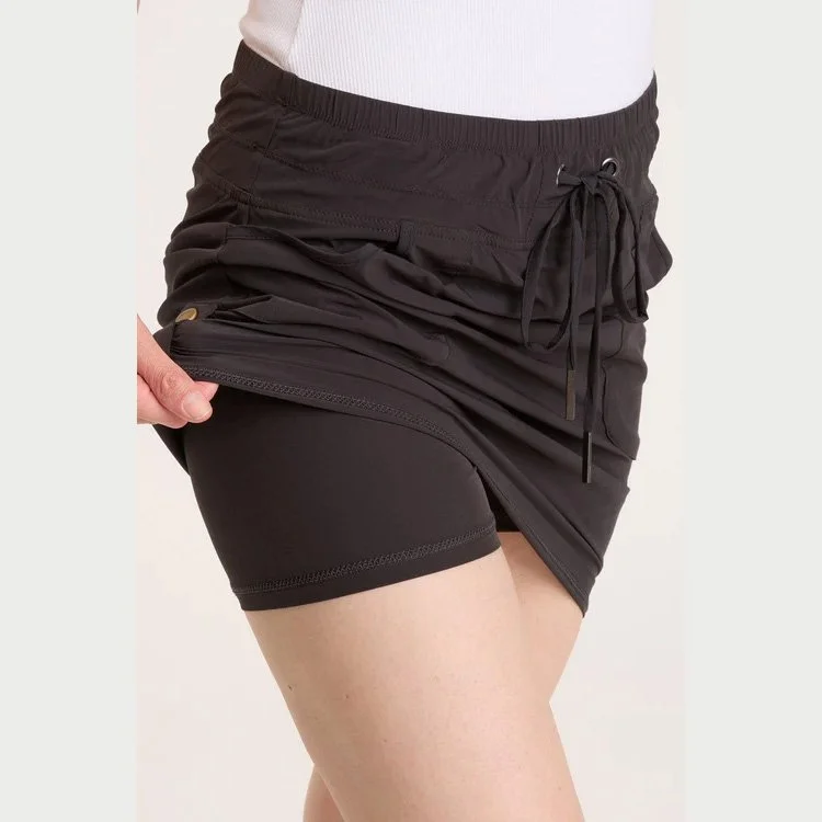 The jett active whisper stretch skort in black by Wearables