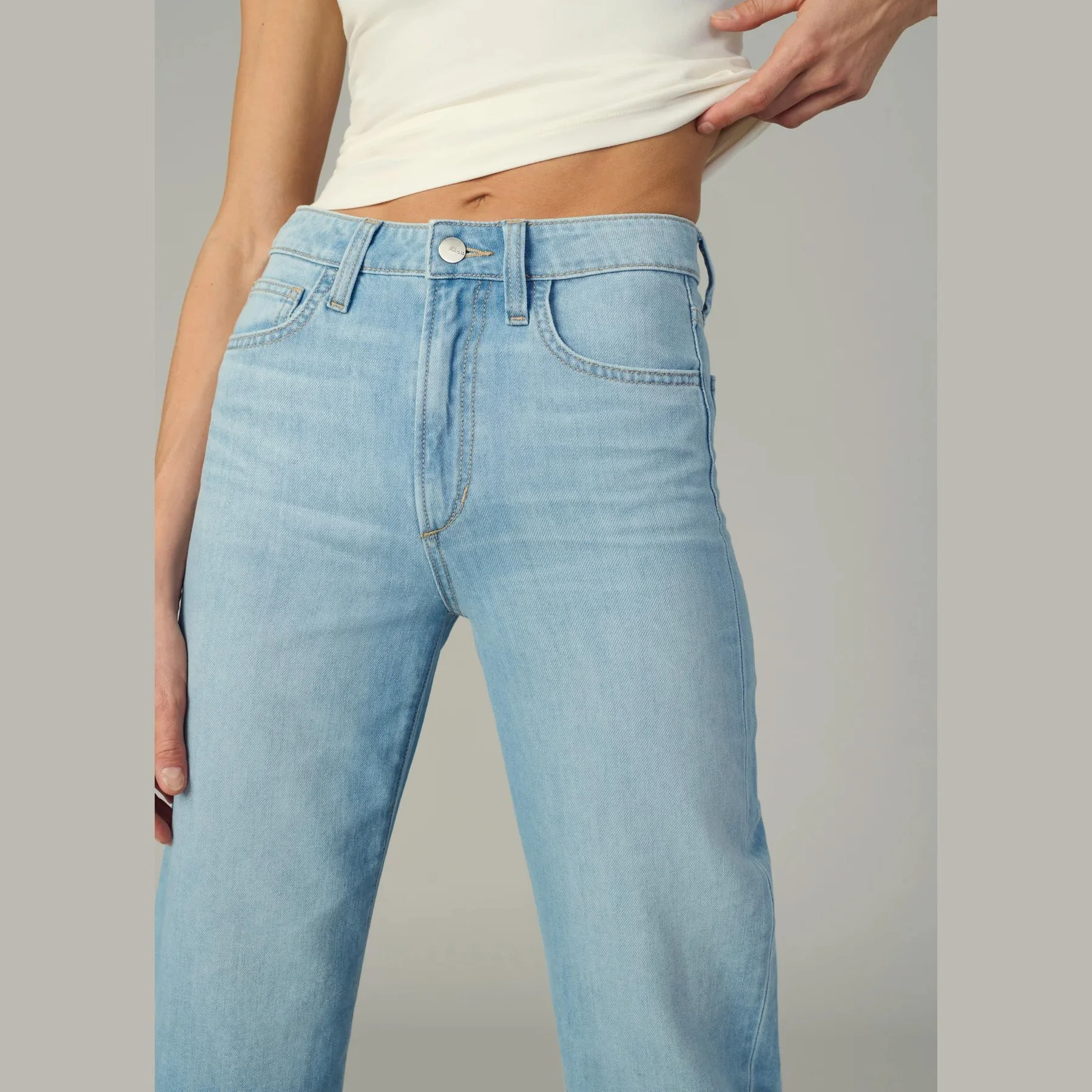 The blake high rise wide leg crop jean by Joe's Jeans in delightful denim wash
