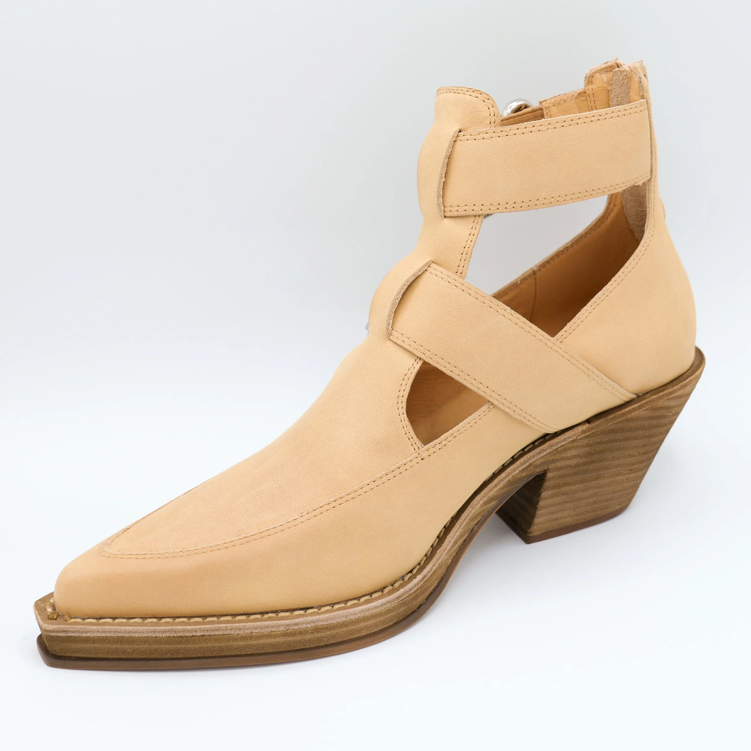 The annona bootie by Jeffrey Campbell in natural distressed leather