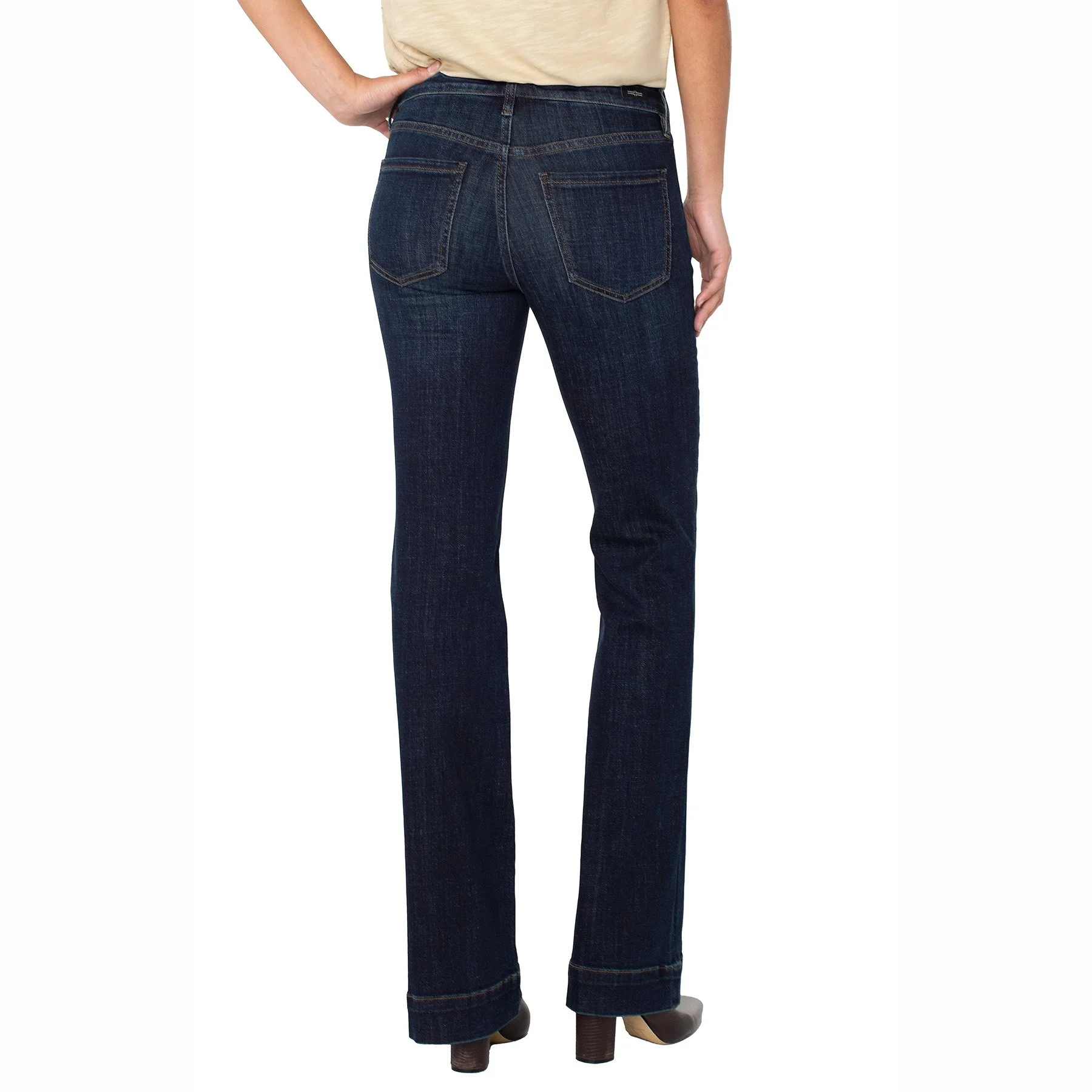 The lucy bootcut jean with vintage pockets by Liverpool LA in eastmoor wash