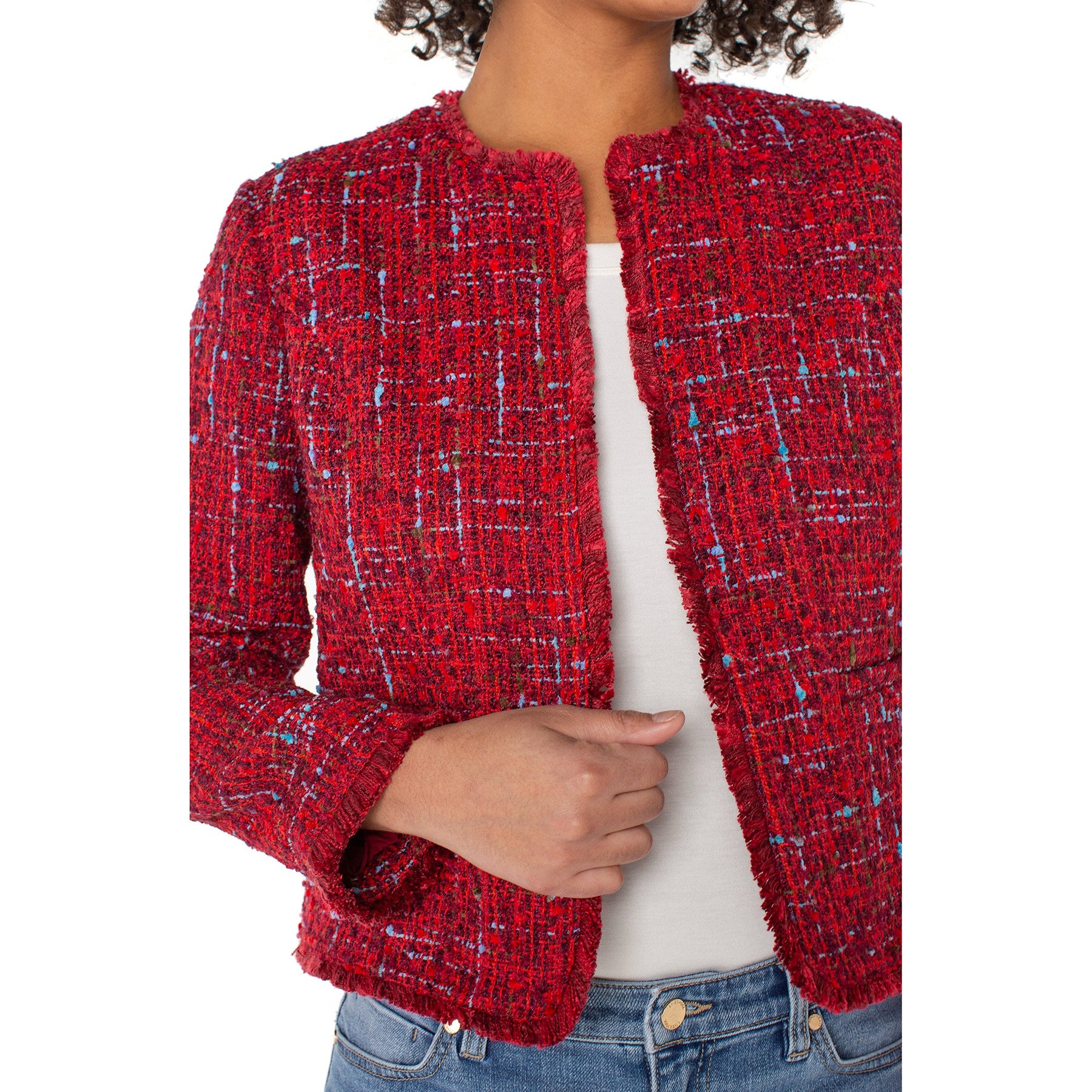Liverpool-la-collarless-jacket-with-frayed-edges-red-multi-boucle-03.jpg