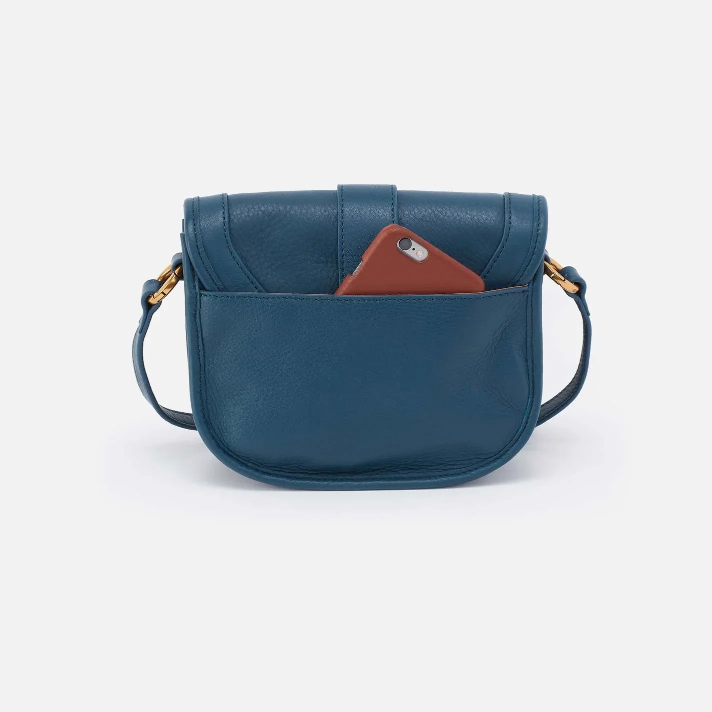 The kiva small crossbody handbag by Hobo in peacock feather colored leather