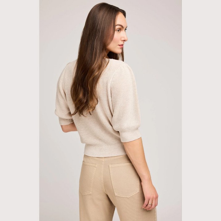 The phoebe pullover sweater by Gentle Fawn in heather oatmeal