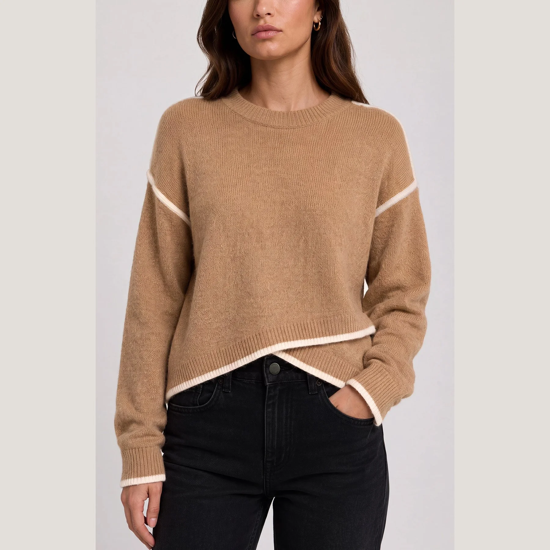 Liverpool-long-sleeve-crew-neck-sweater-tulip-hem-heather-camel-cream-01.jpg