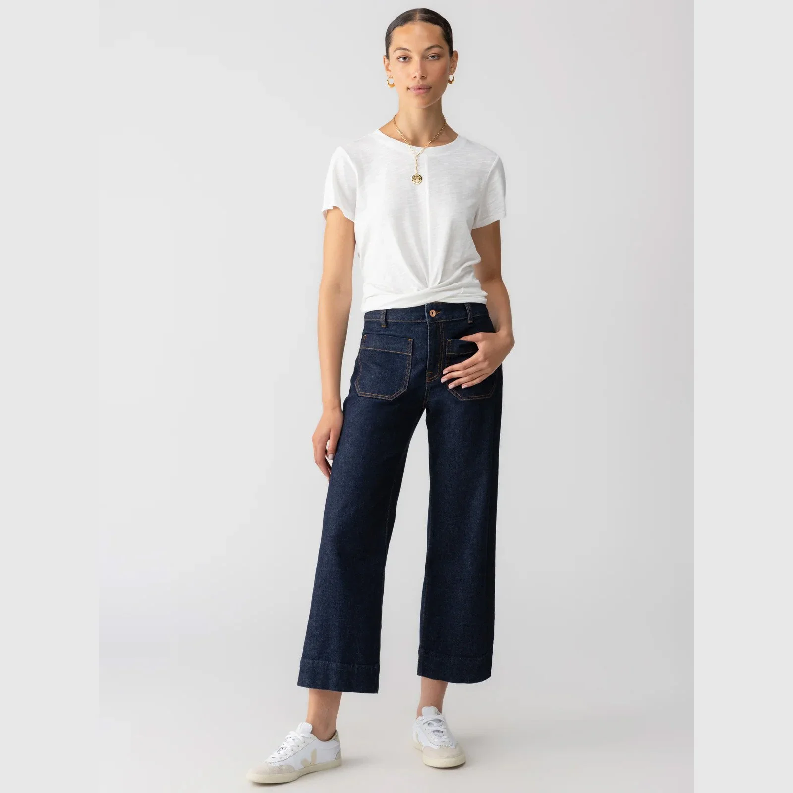 The marine standard rise denim pant in magnetic wash by Sanctuary Clothing