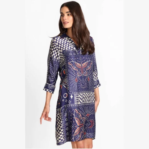 The henley dress by Johnny Was in keoki print