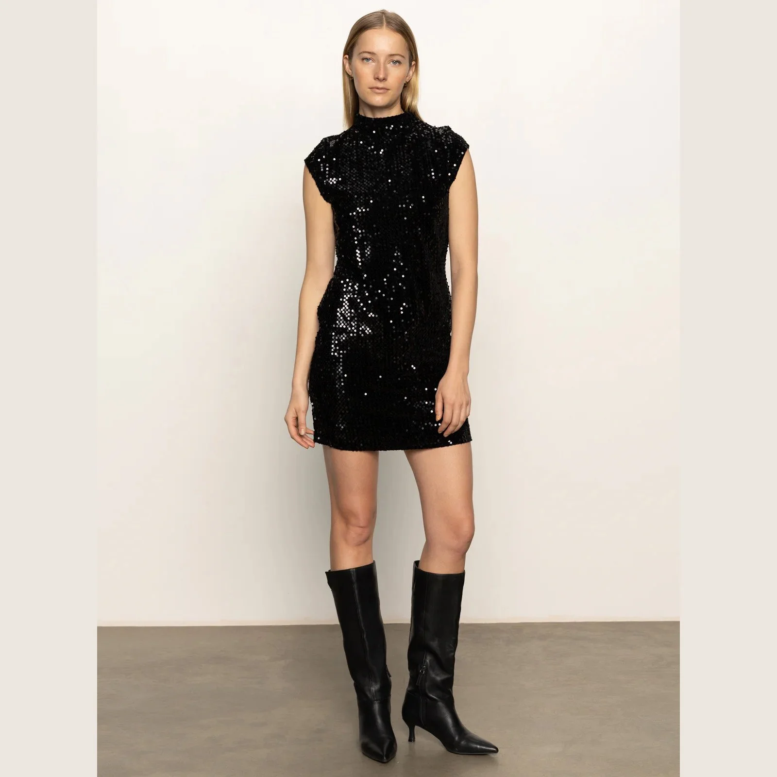 The an affair to remember dress in black sequins by Sanctuary Clothing