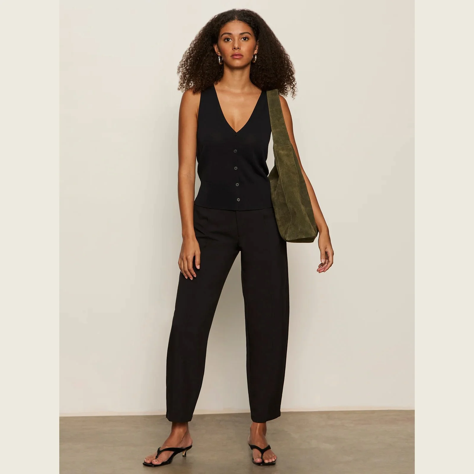 Sanctuary Clothing-polished barrel pant in black