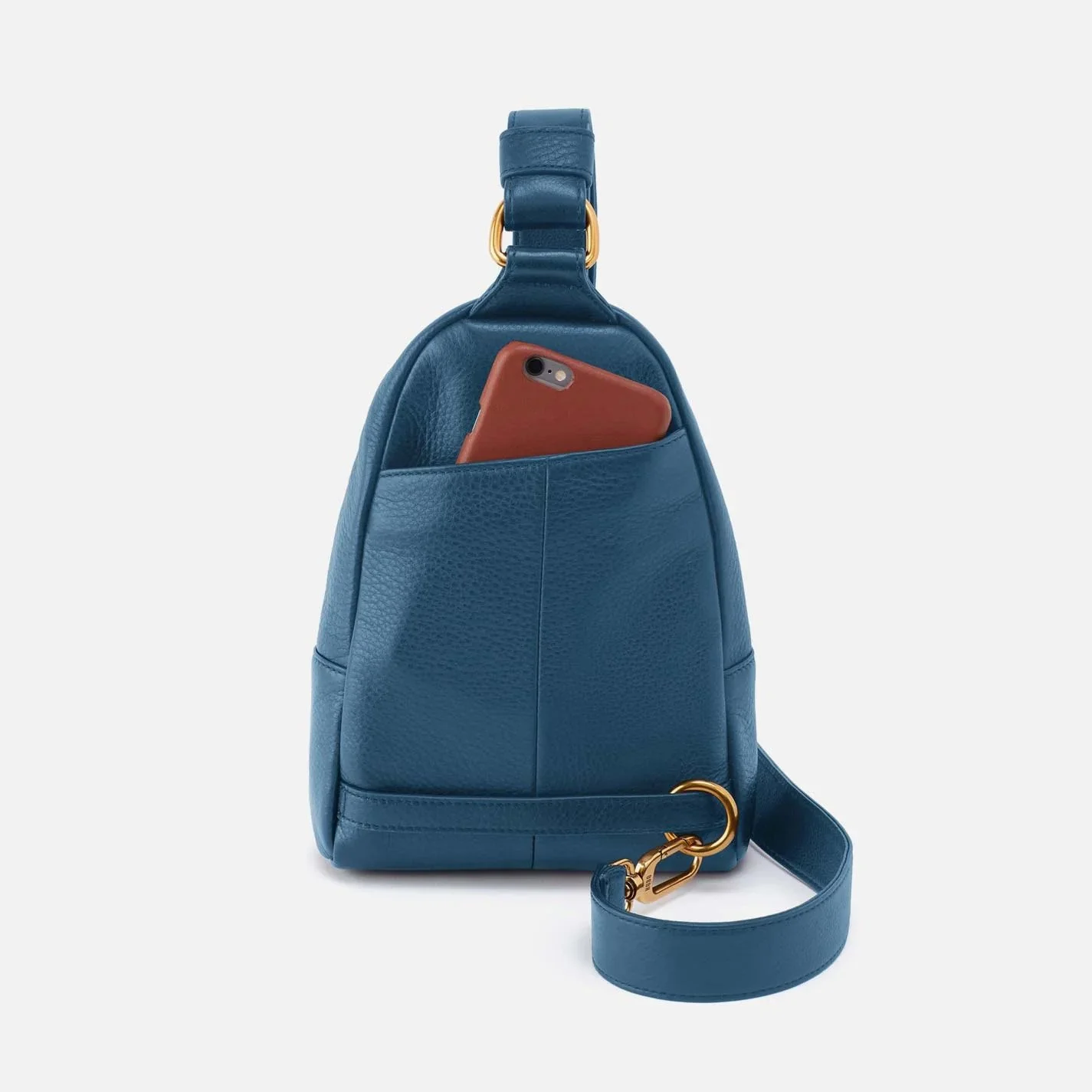 The fern sling bag by Hobo in peacock feather colored leather