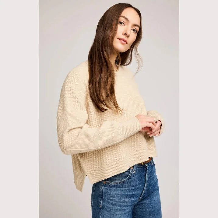 The axel crewneck sweater by Gentle Fawn in heather sandstone