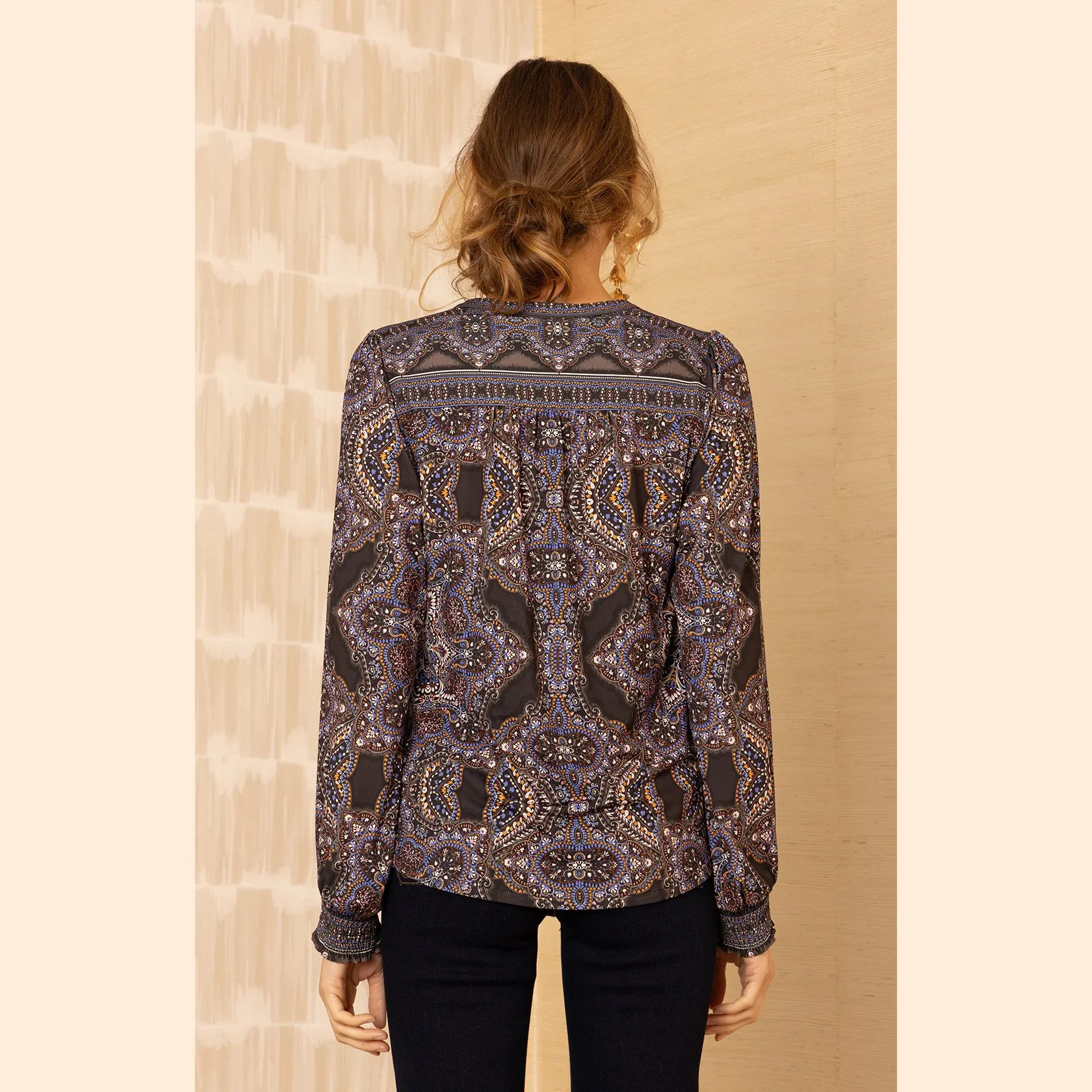 The scout long sleeve jersey top by Hale Bob in black