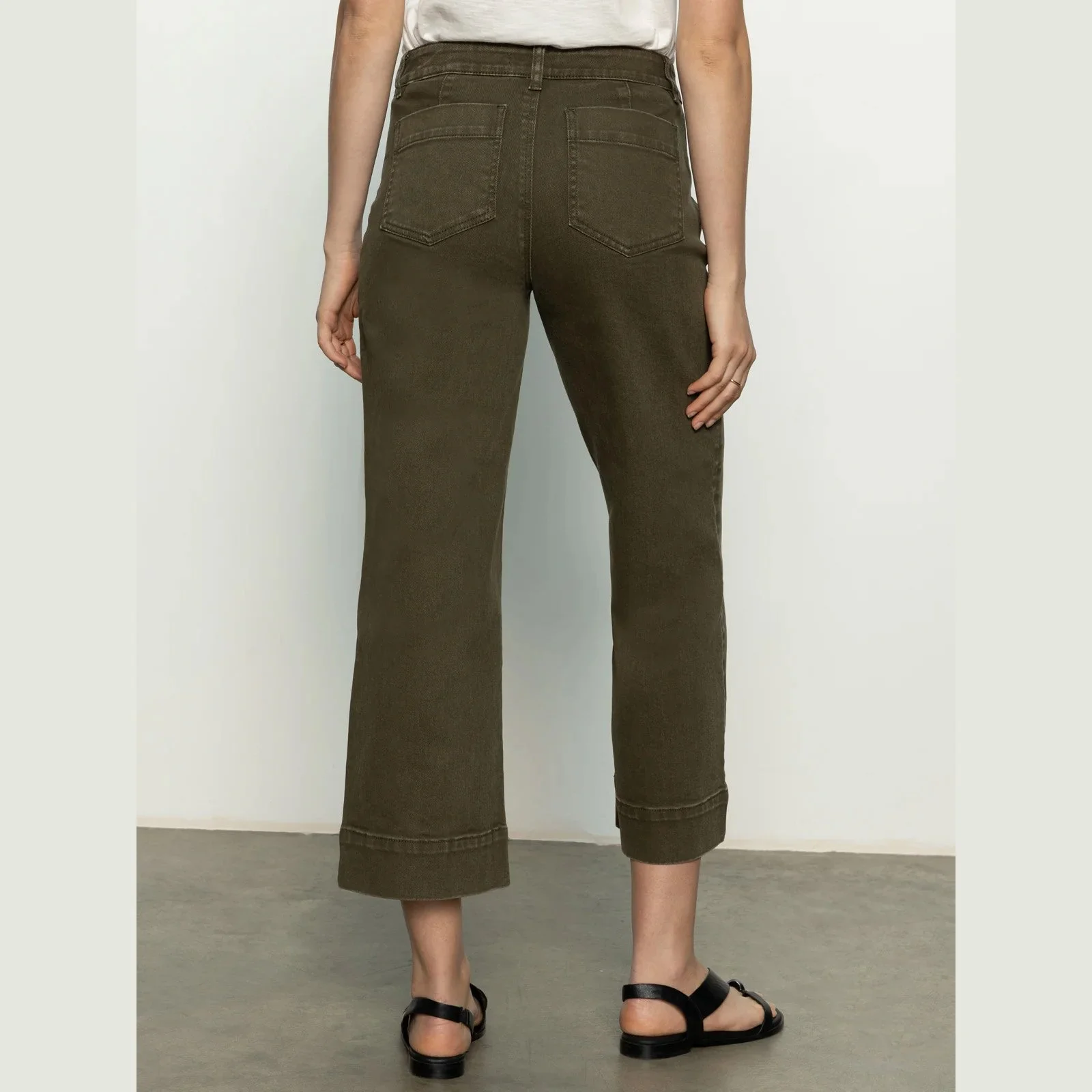 Sanctuary Clothing-the marine standard rise denim pant in fatigue color