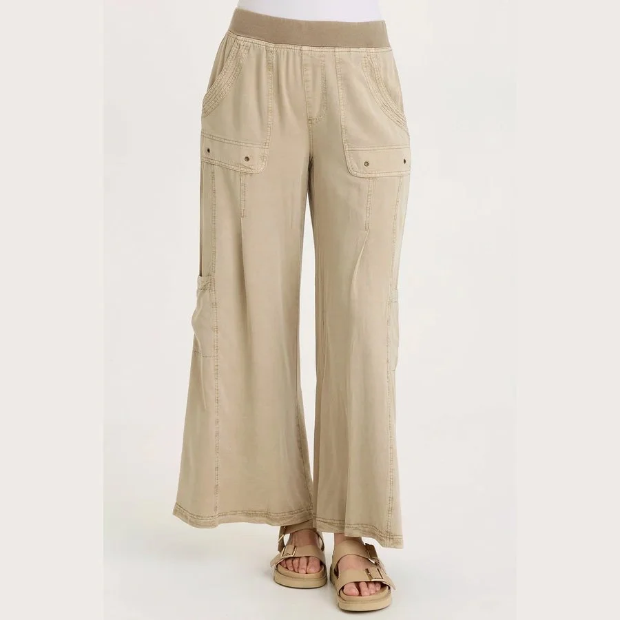 Wearables - tovell twill wide leg cargo pant - roadside pigment