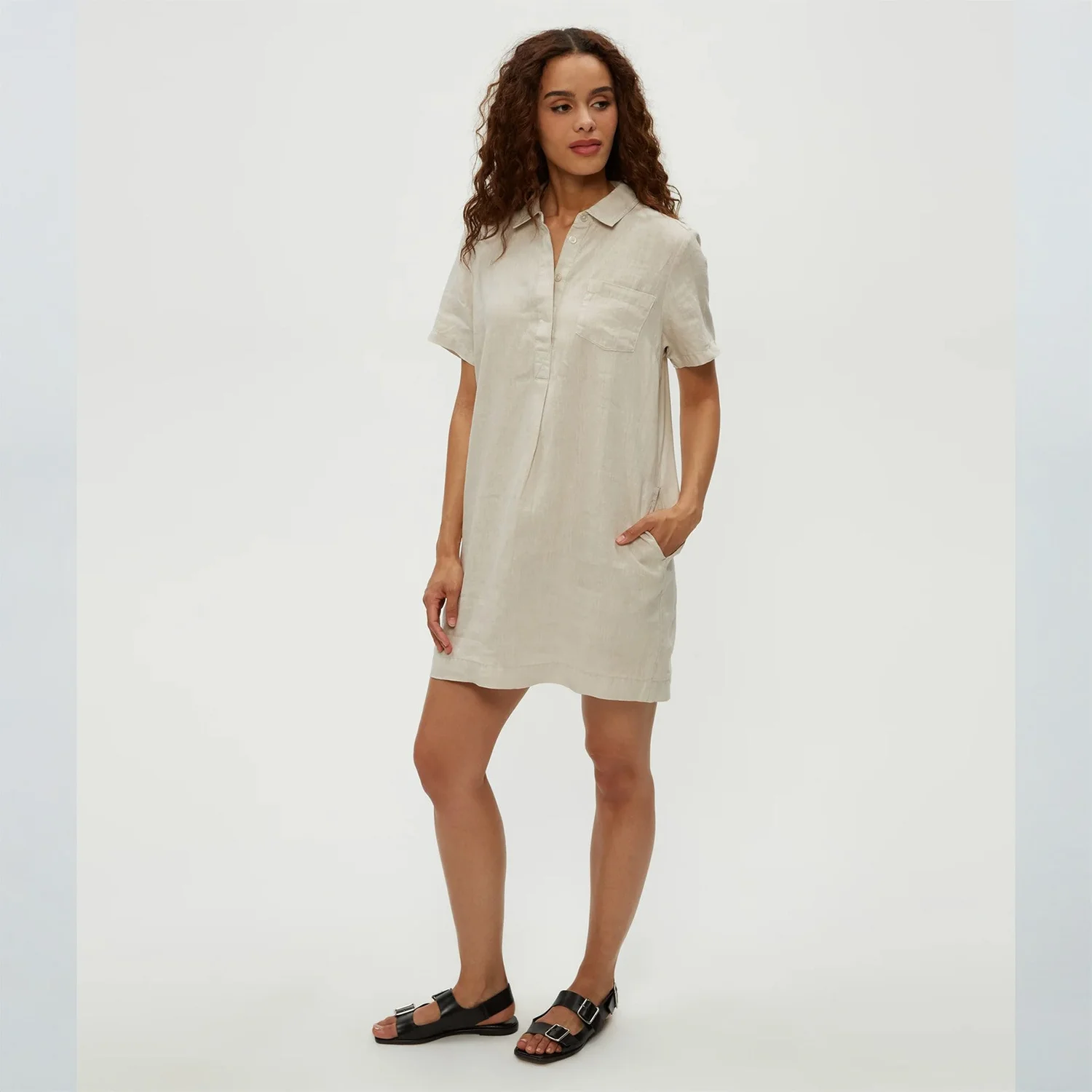 Women's Ola Utility Dress - Windchime - Size L - Michael Stars