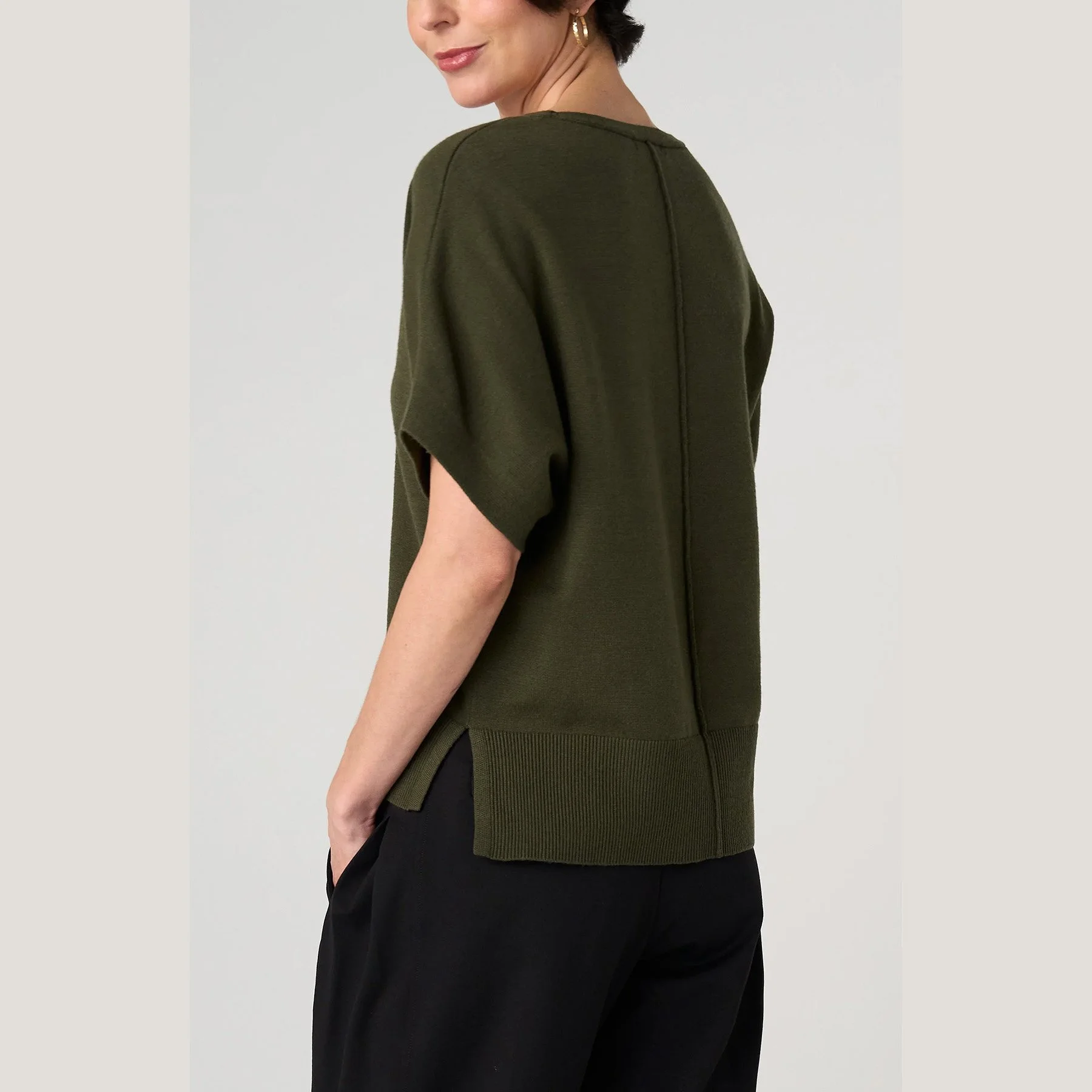 Liverpool-short-sleeve-vneck-popover-dolman-sweater-hunter-green-02.jpg