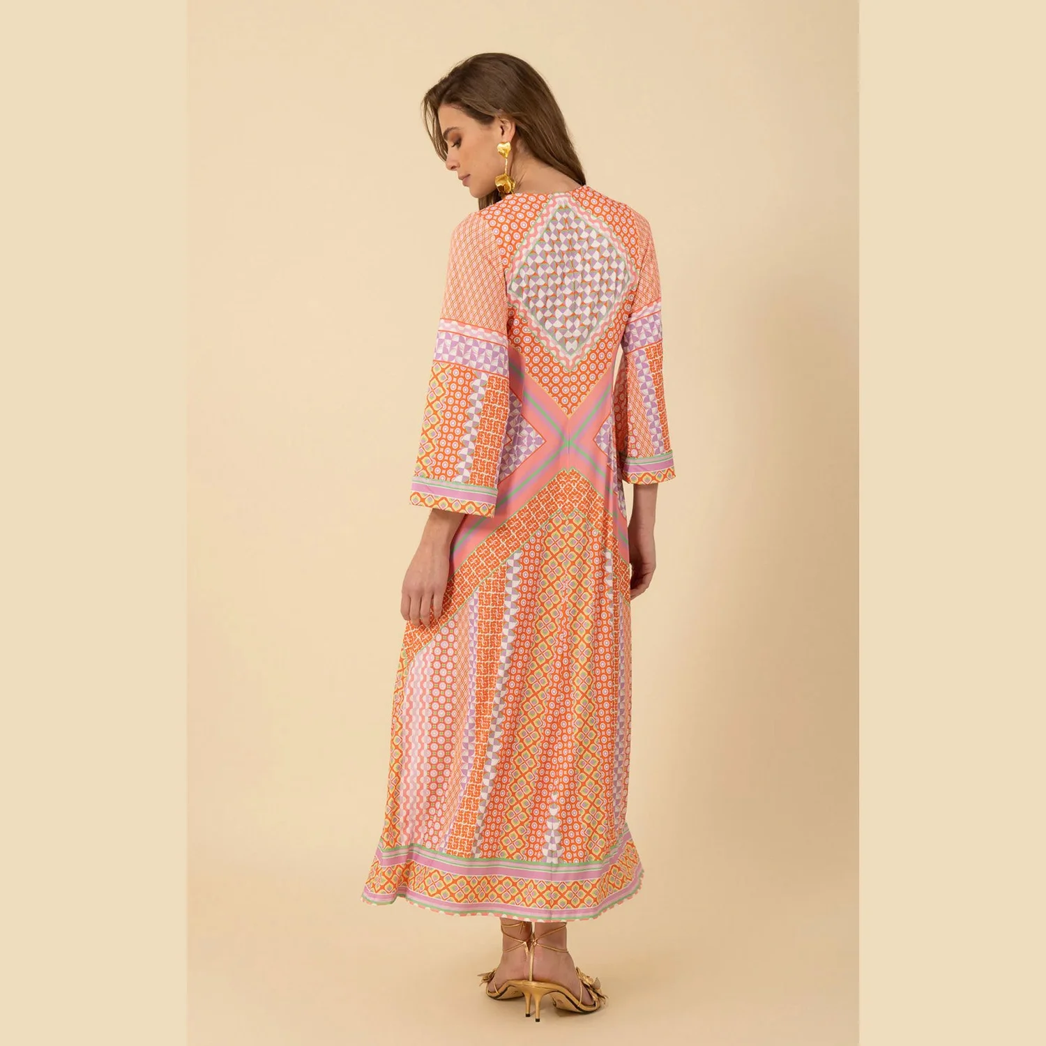 Hale Bob - henley jersey maxi dress - orange  Centro Shoes, Inc.