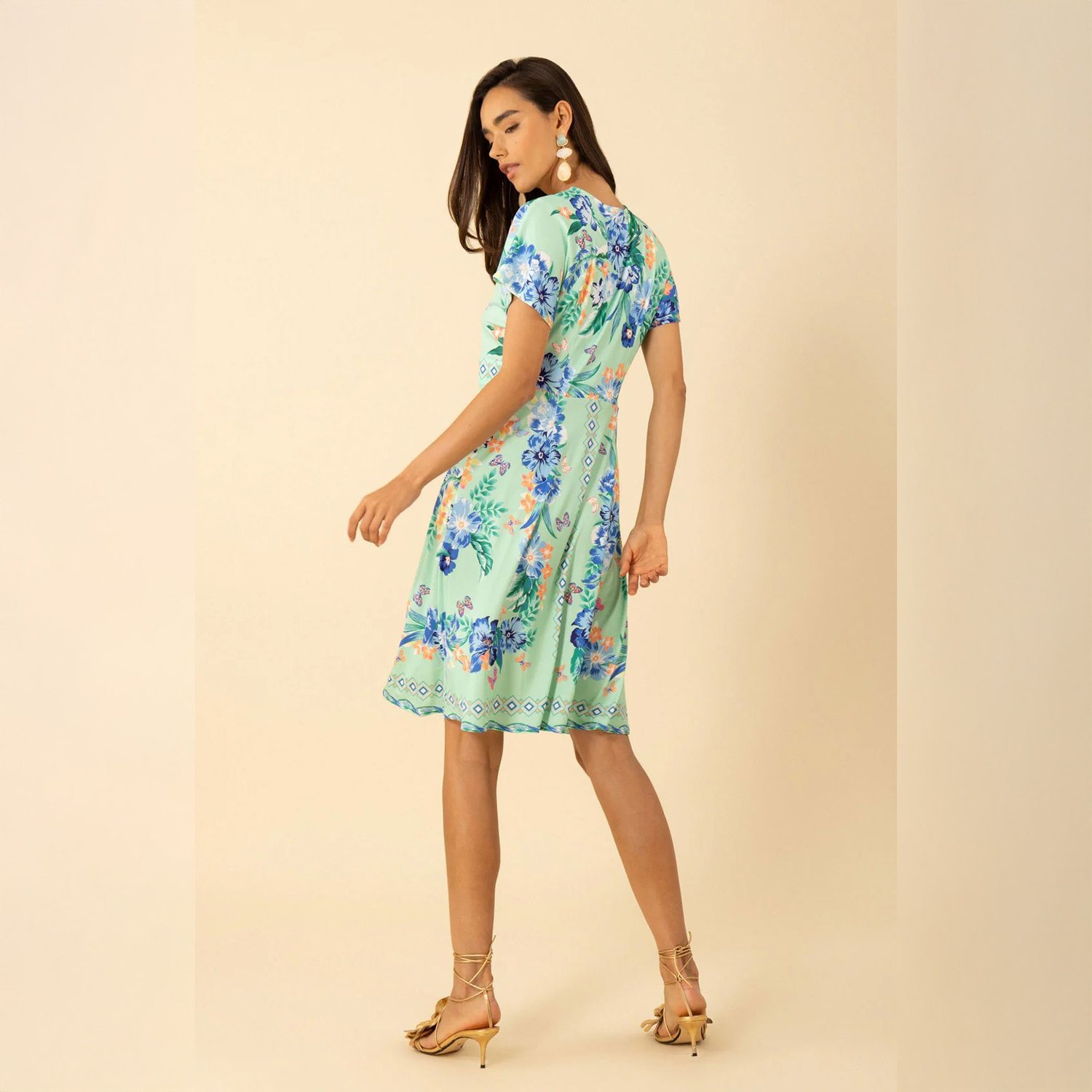 knee length dresses for ladies Ruched Jersey Midi Dress for Tall Women in Dark Sand 2XL / Tall / Dark Sand main image 0