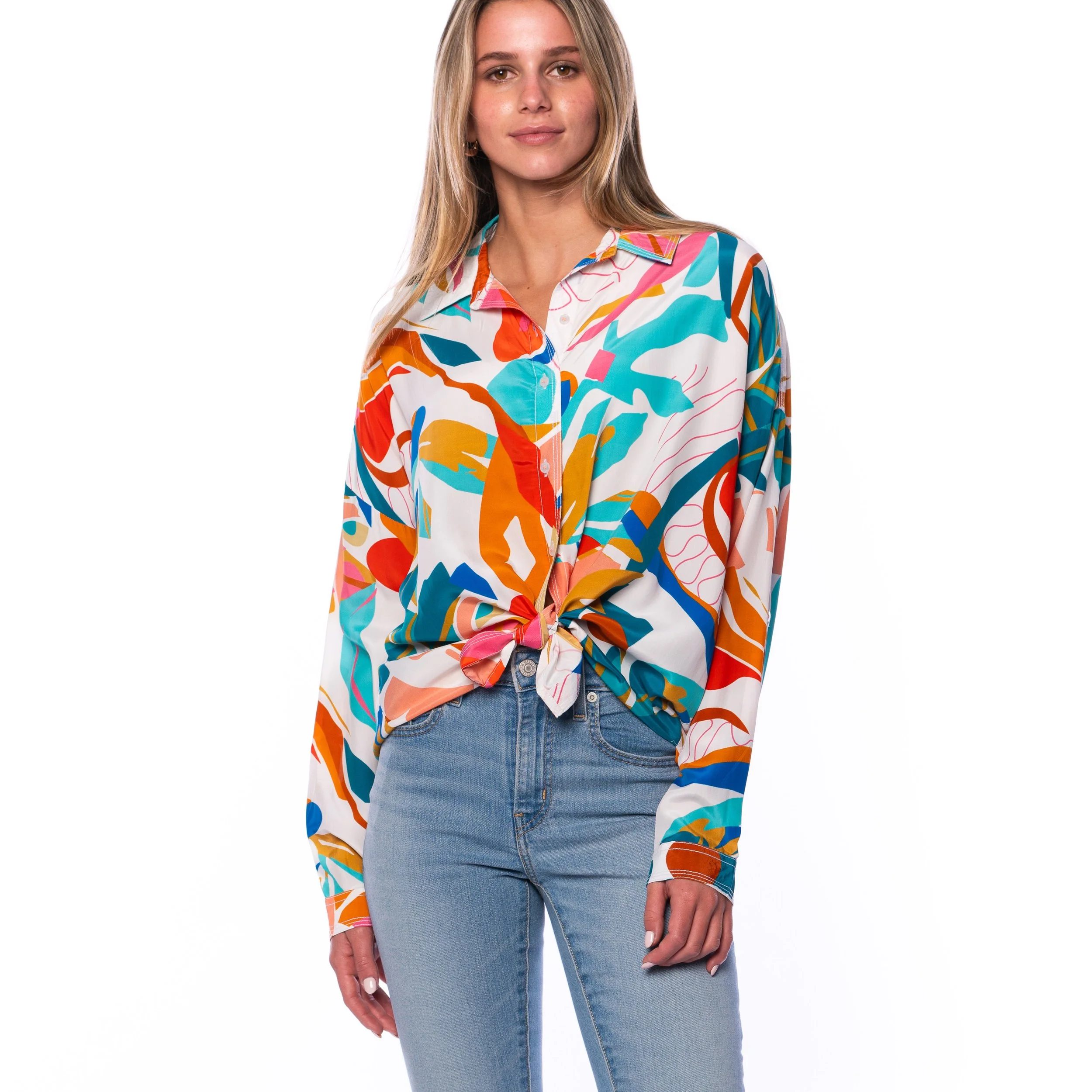 Tolani - kennedy button-down - crystal