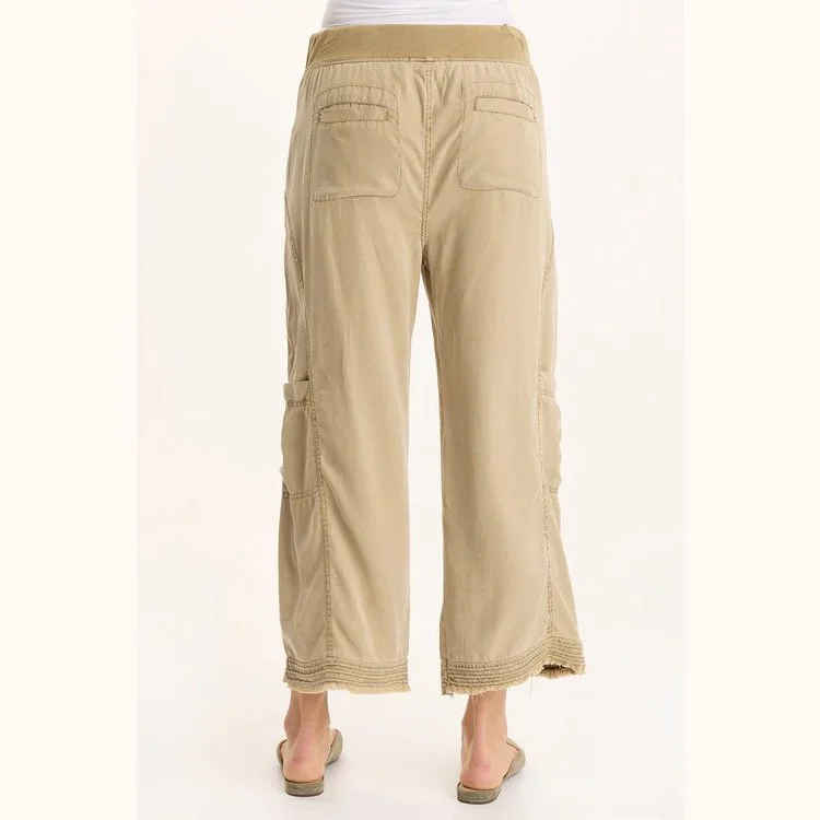 The tullio soft twill cargo gaucho pant in bistro pigment by XCVI