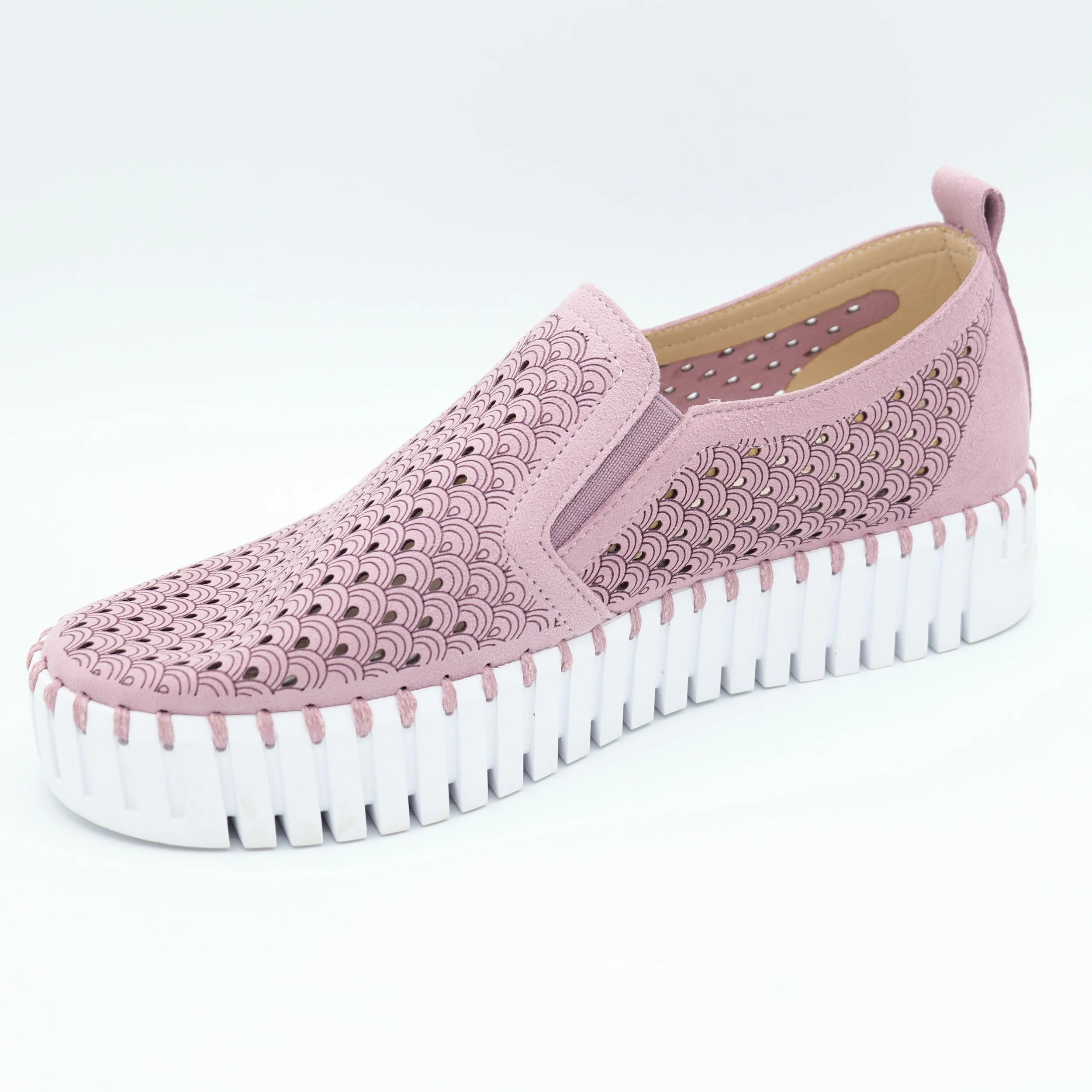 The tulip wom platform sneaker by Ilse Jacobsen in mauve shadows vegan leather