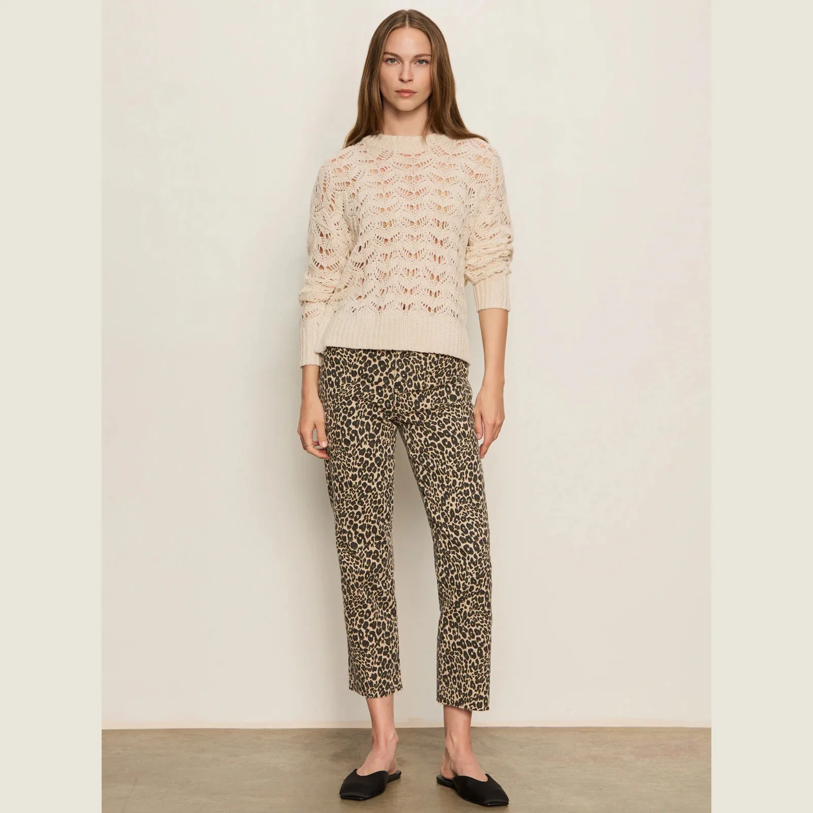 The cadence 90's straight leg crop jean in french kitty print by Sanctuary Clothing