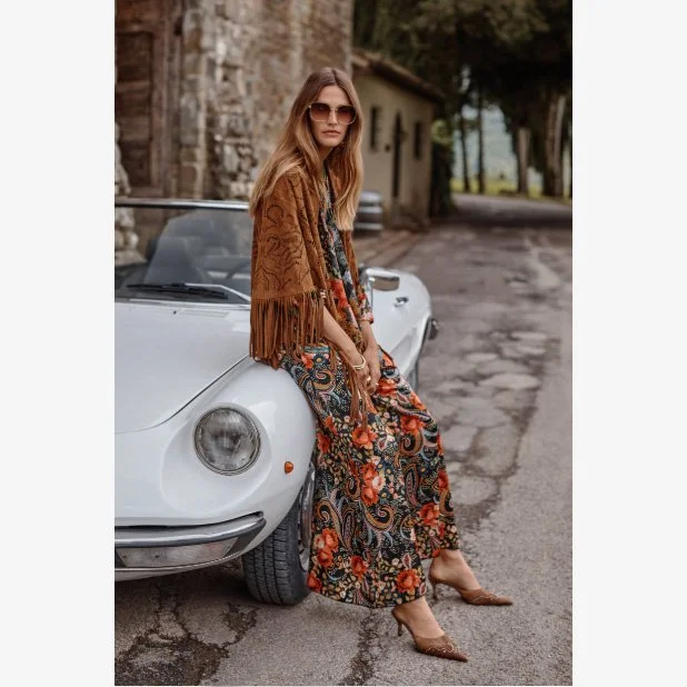 The axelle wide leg silk pant by Johnny Was in dolores/leto print