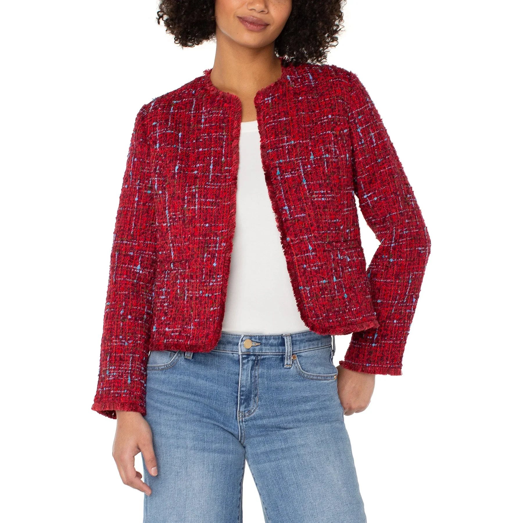 Liverpool-la-collarless-jacket-with-frayed-edges-red-multi-boucle-01.jpg