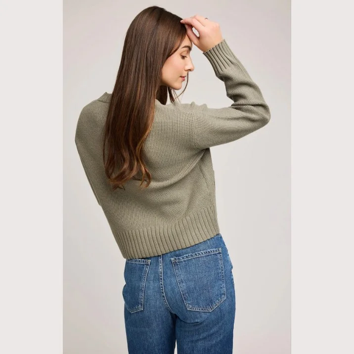 The mabel cardigan sweater by Gentle Fawn in ivy green