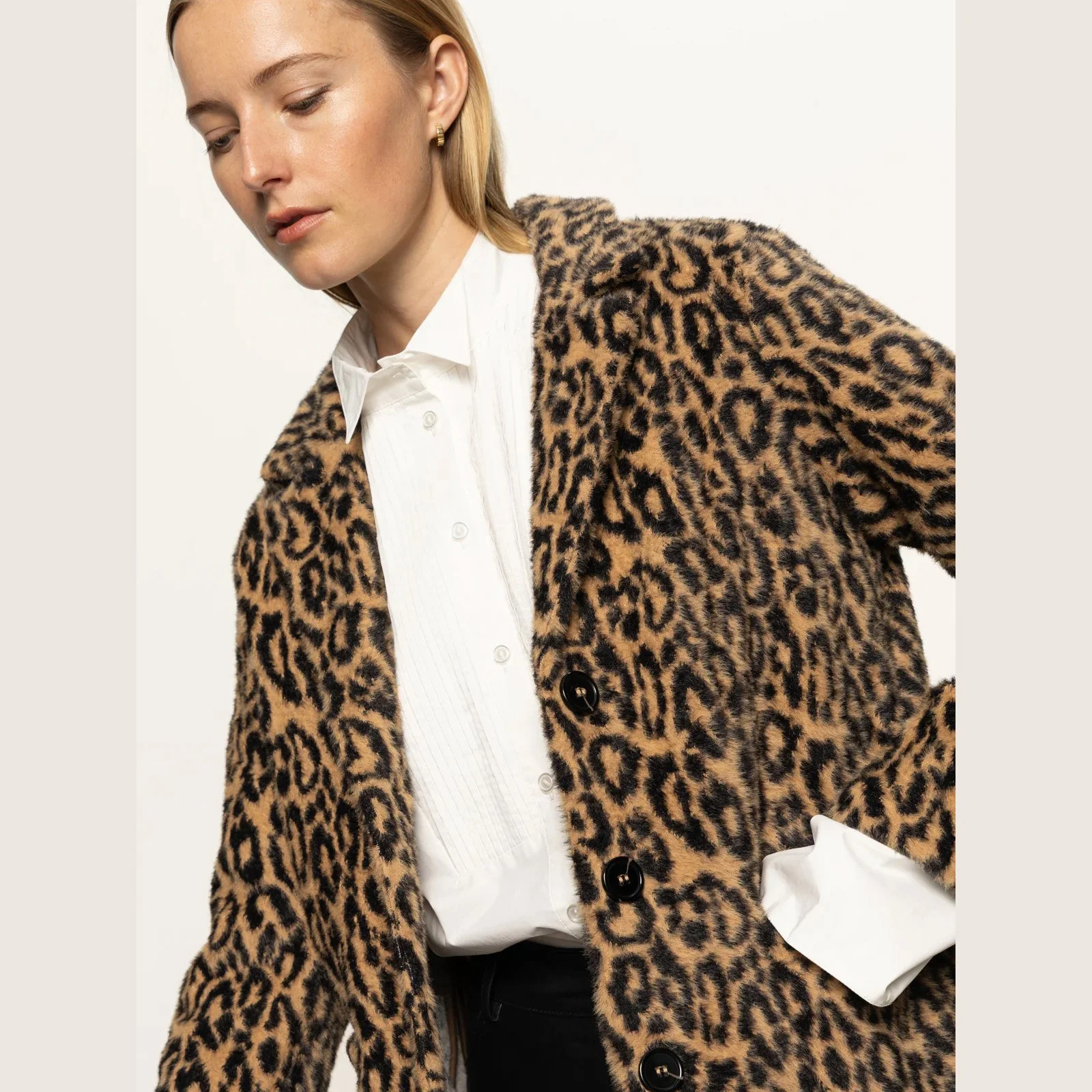 The hometown jacket by Sanctuary Clothing in lynx animal print faux fur