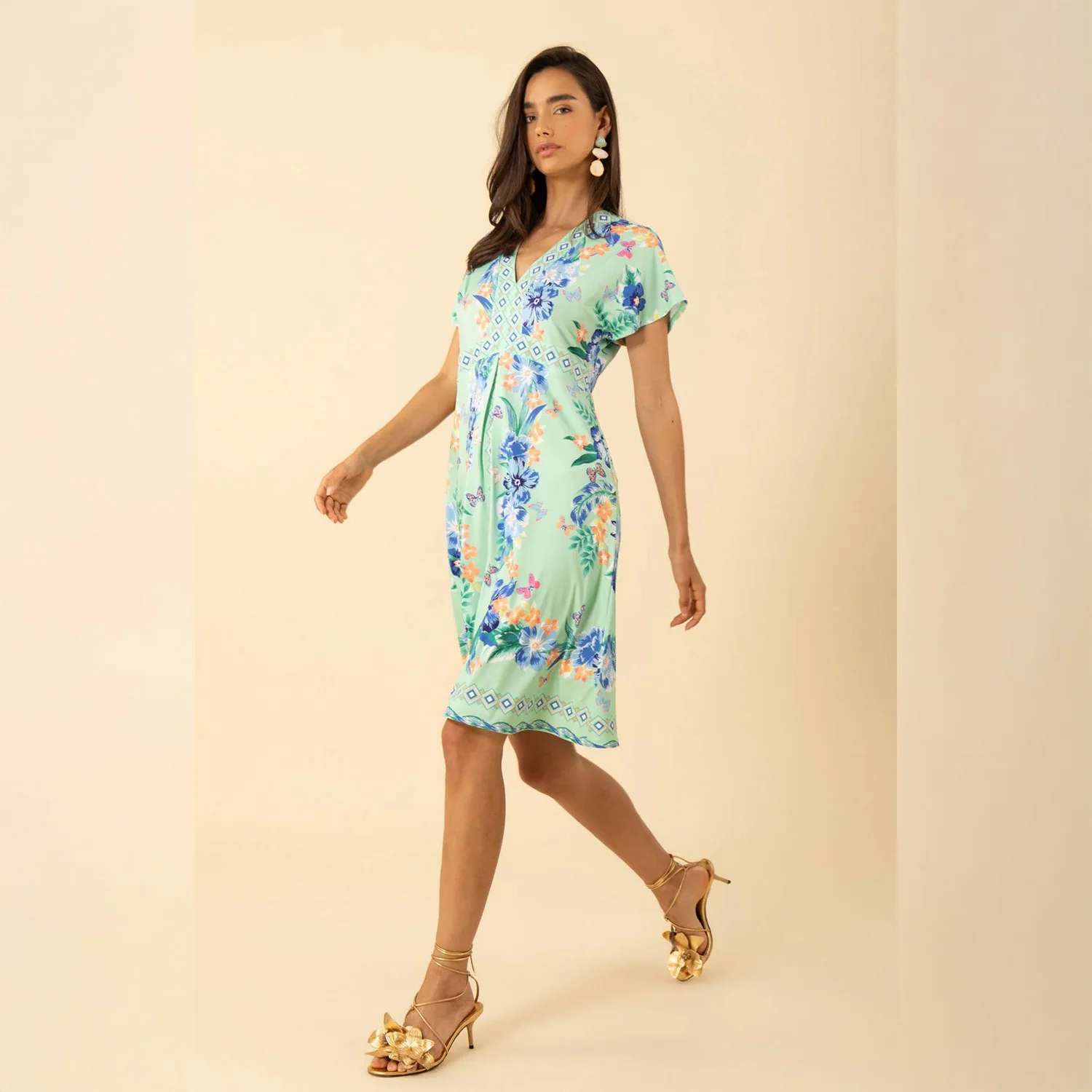 wedding dress reddit Hale Bob V-Neck Linen Midi Dress – Bluefly