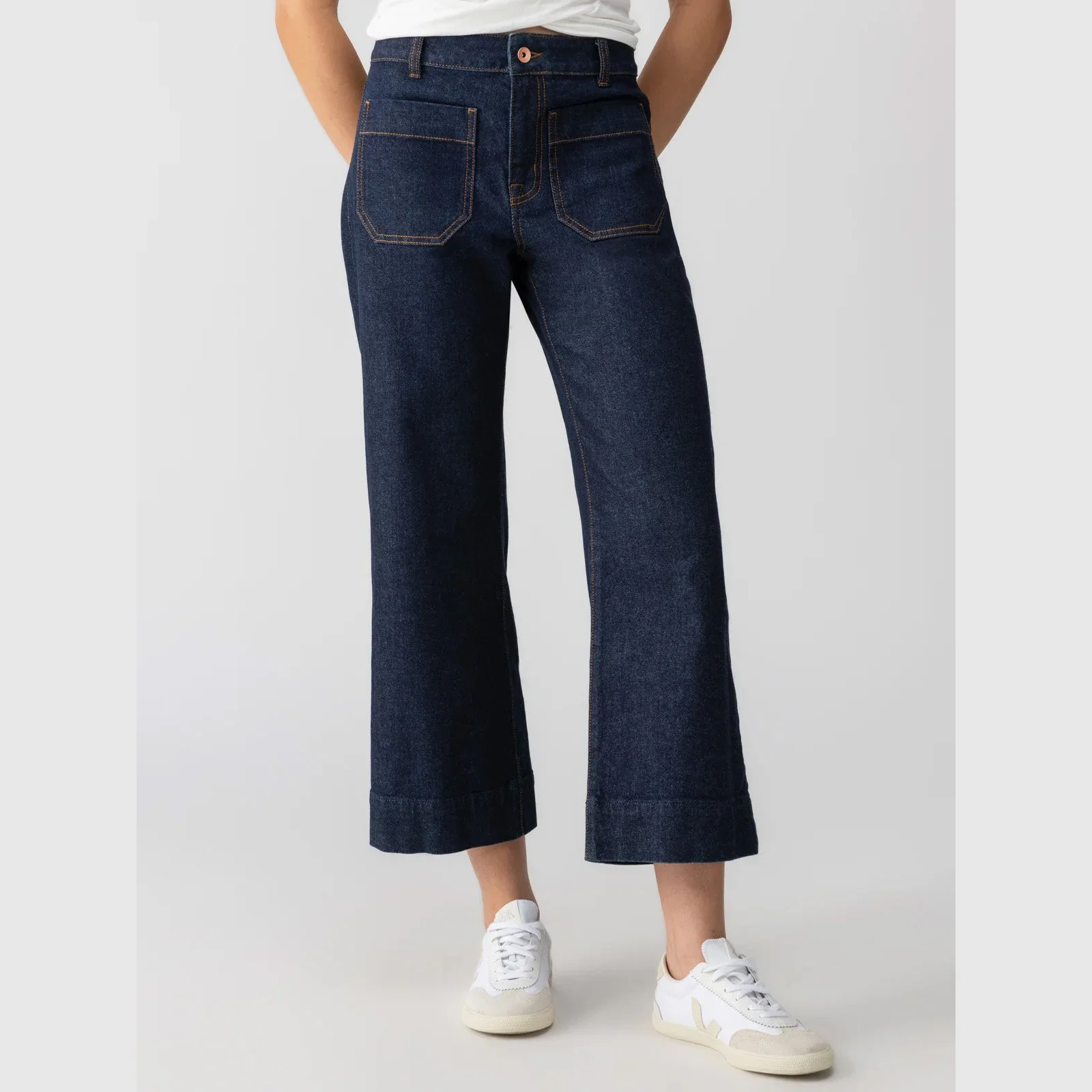 The marine standard rise denim pant in magnetic wash by Sanctuary Clothing