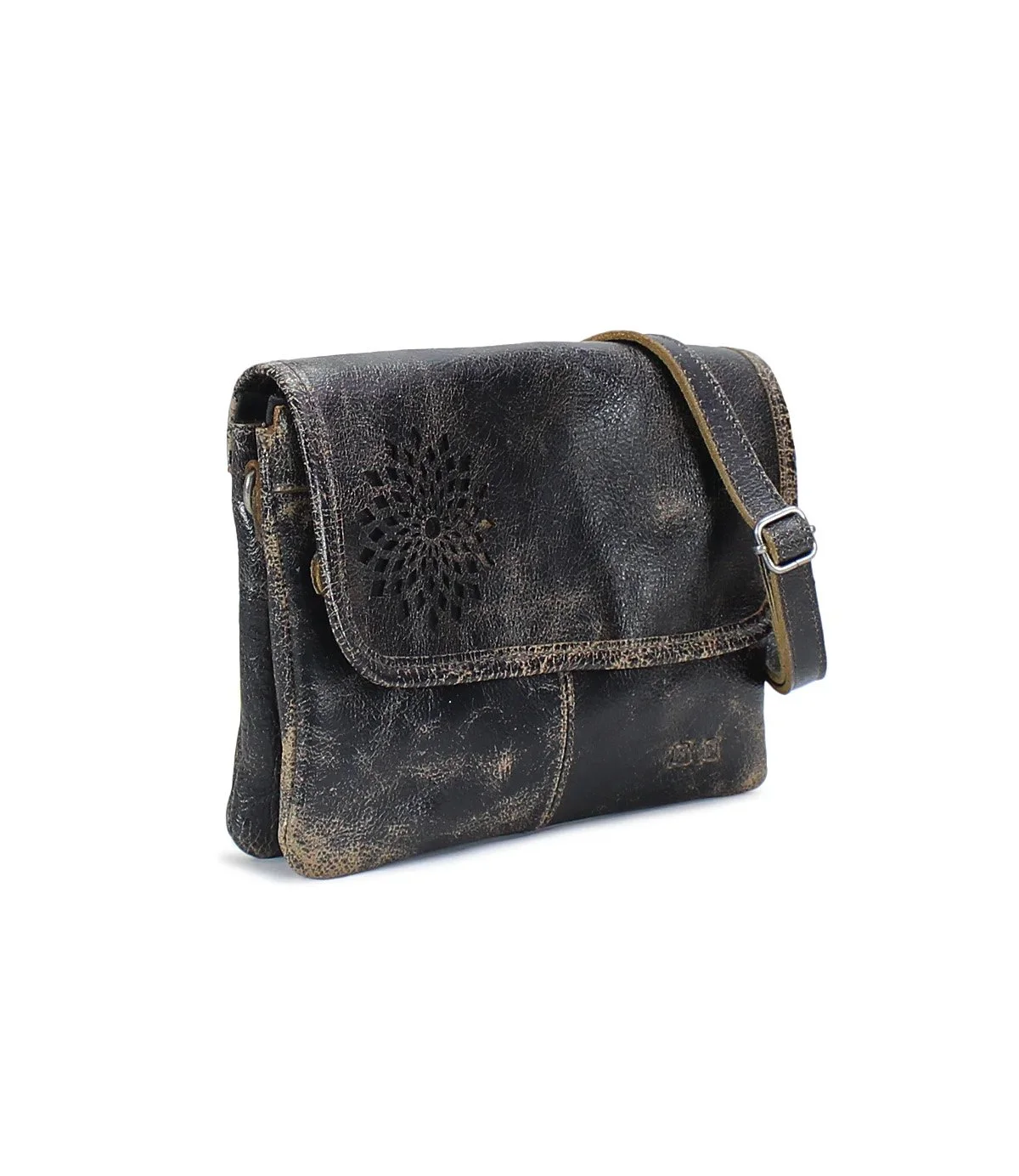 The ziggy II handbag in black lux leather by Bed Stu