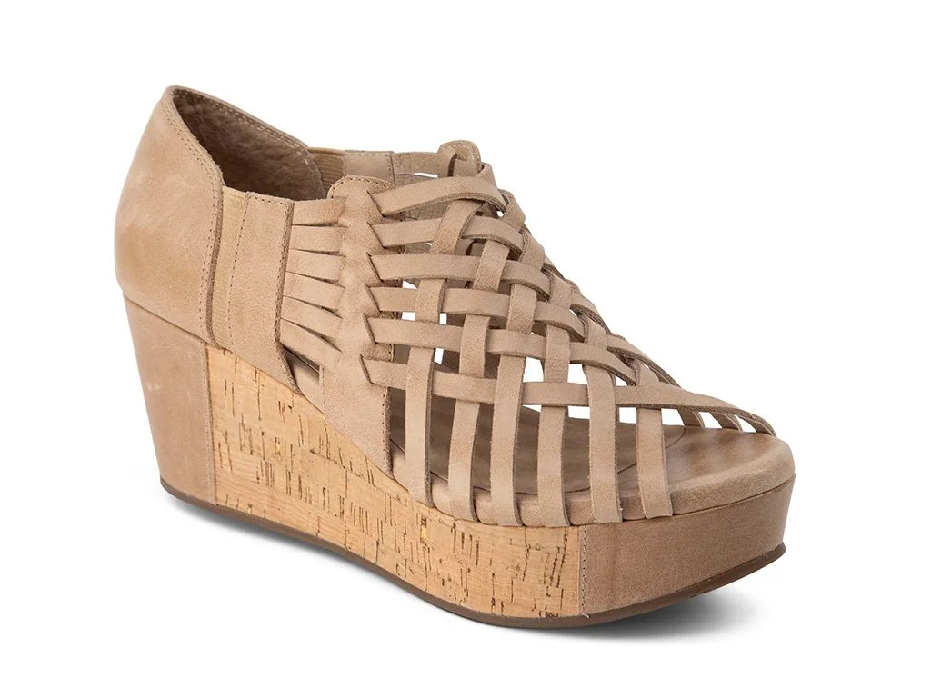 Chocolat Blu winix wedge sand leather — Centro Shoes,
