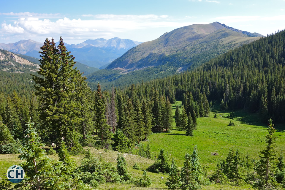Colorado rockies backpacking view