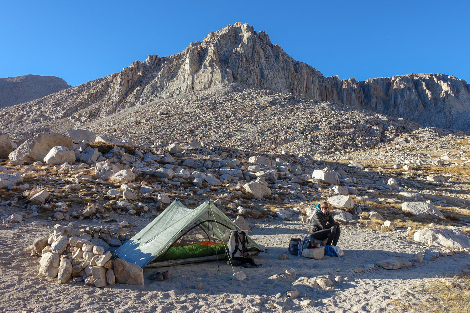 backpacking with the  Zpacks Triplex Tent  in the high sierras.