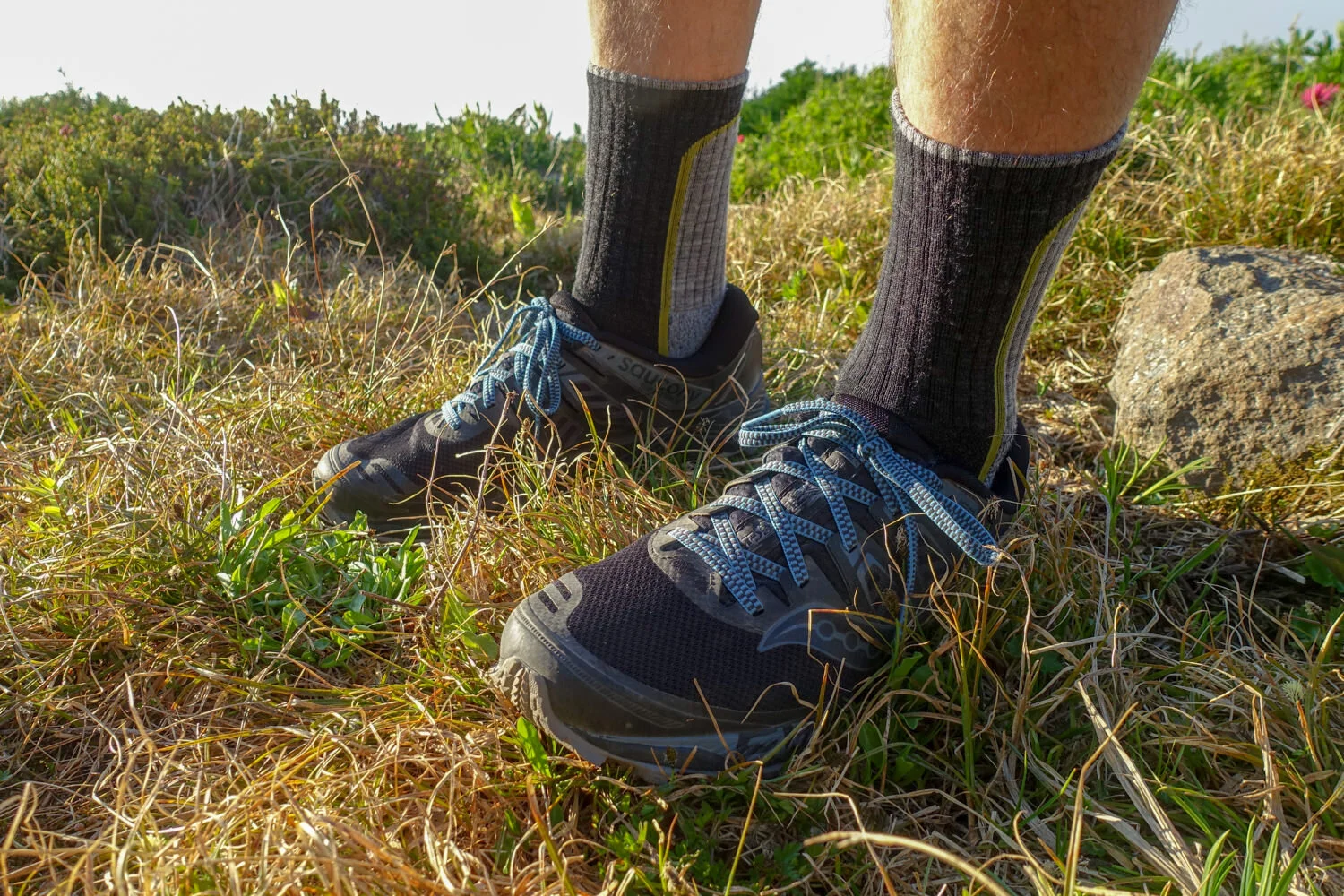 The Darn Tough Micro Crew Light Cushion Socks are our go-to for long backpacking trips.