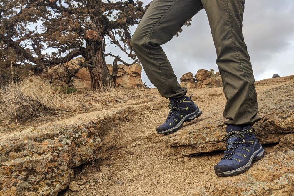Rocking the Salomon X Ultra 3 Mid GTX (women’s) on a hike in Central Oregon.