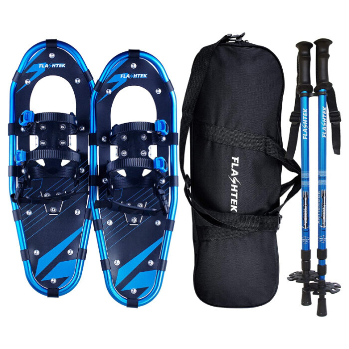 Lixada Snowshoes Aluminum Snow Shoes with Adjustable Poles and Carrying Bag for Women Men 25/27/19 inch Optional
