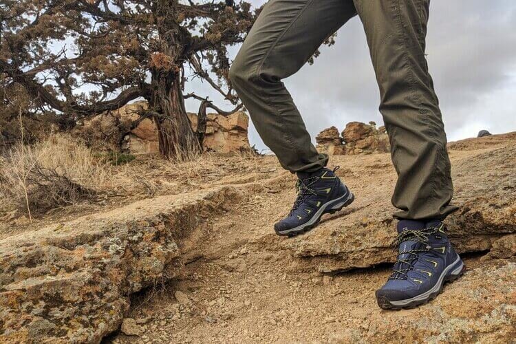 The lightweight Salomon X Ultras feel like a cross between trail runners and hiking boots.