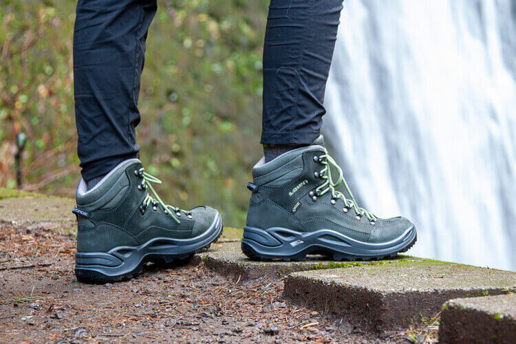 Rocking the Lowa Renegade Gtx MID boots on a waterfall hike.