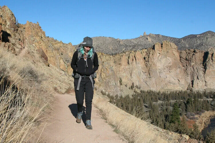 Wearing Merrell's Ontario Mid WP for a hike in central Oregon.