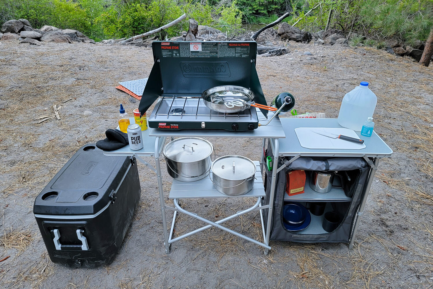 Catering Size Group Nesting Set 6 Piece Aluminium Camping Cooking Campfire pot 