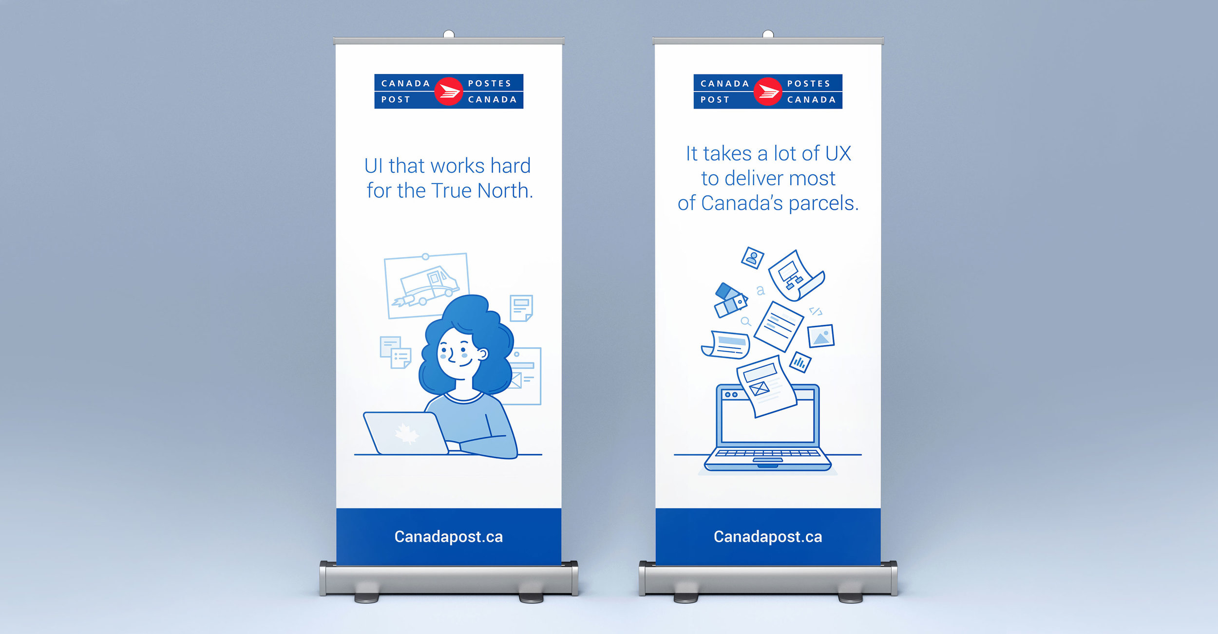 I created over 150 unique icons and illustrations that are used across the company. I also played an integral leadership role in the constant audit and evolution of Canada Post’s illustration style.