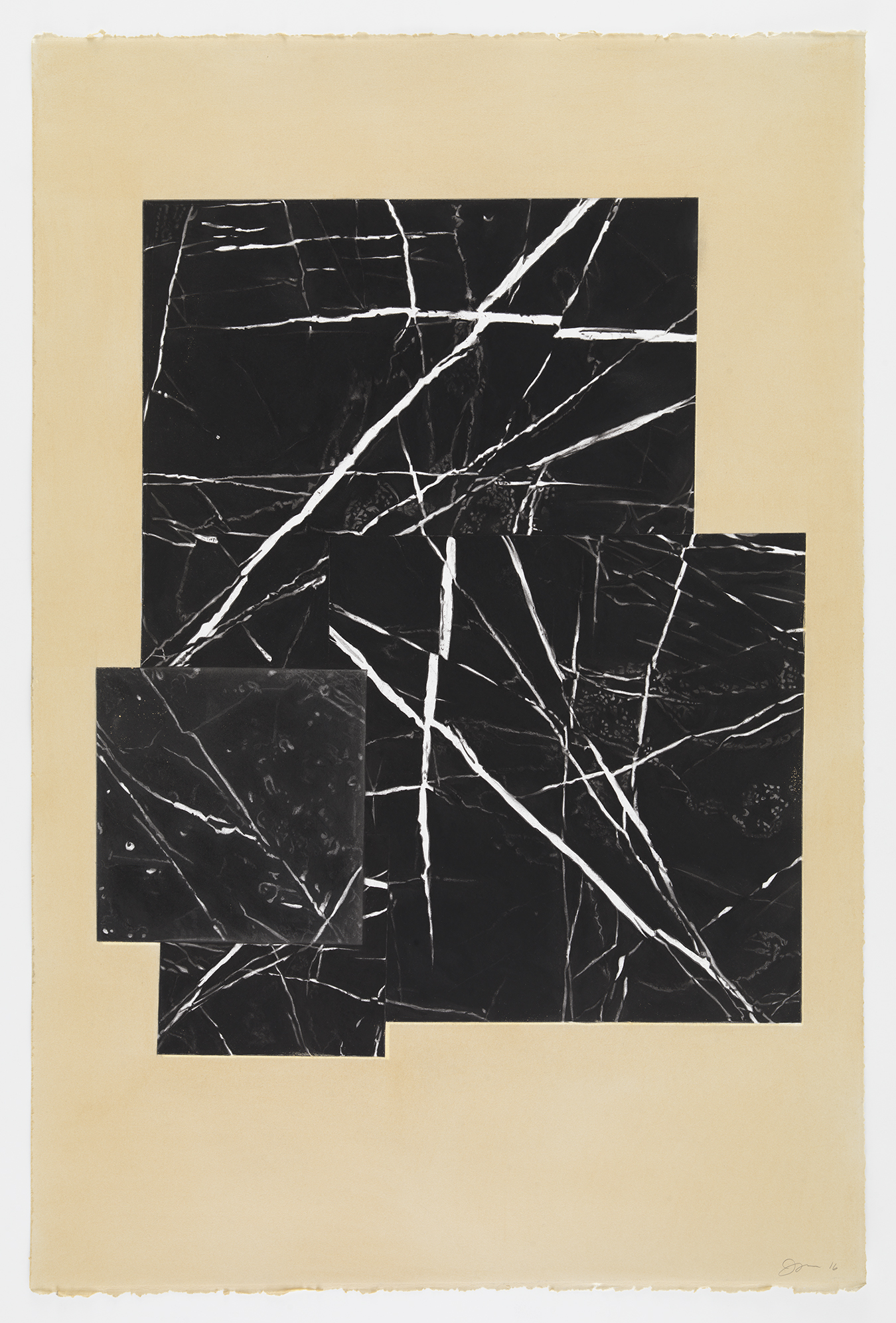 Cenotaph II, charcoal and pastel on paper, 48" x 31", 2016