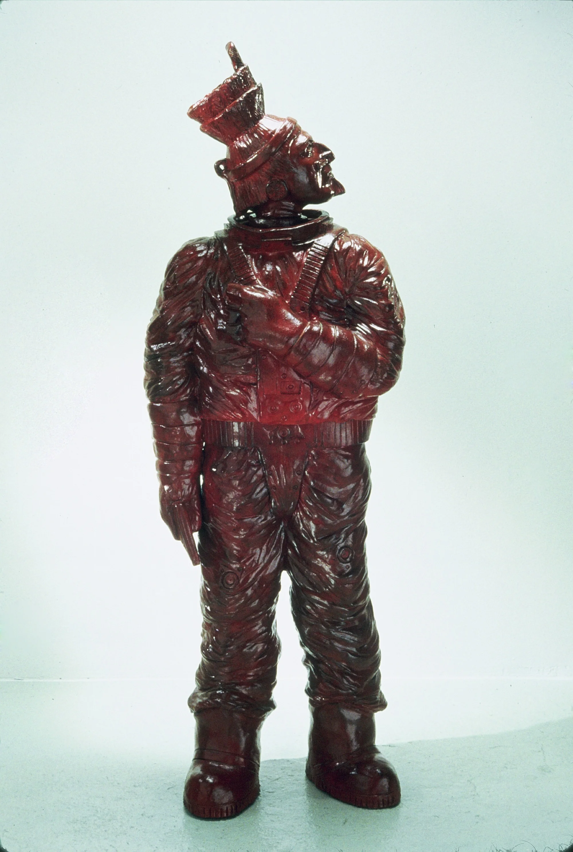 Aztec Astronauts, Cuauhtemoc, stoneware, 5'x 3'x 2', 2000