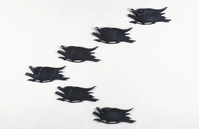 American Heritage Eagles, stoneware, 6' x 5' x 2", 1998