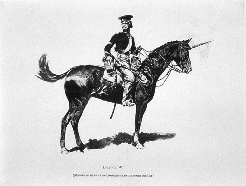 Miltona or Savanna Unicorn, large format Xerox, 50" x 32", 1997