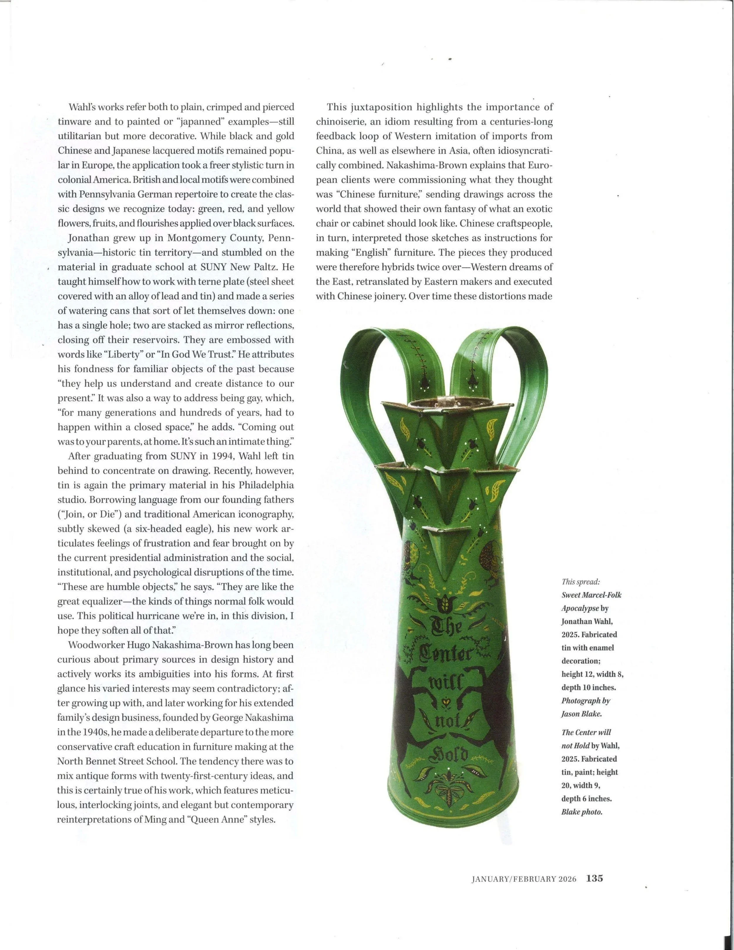 The Antiques Magazine, Vol CXCIII, No 1, page 135